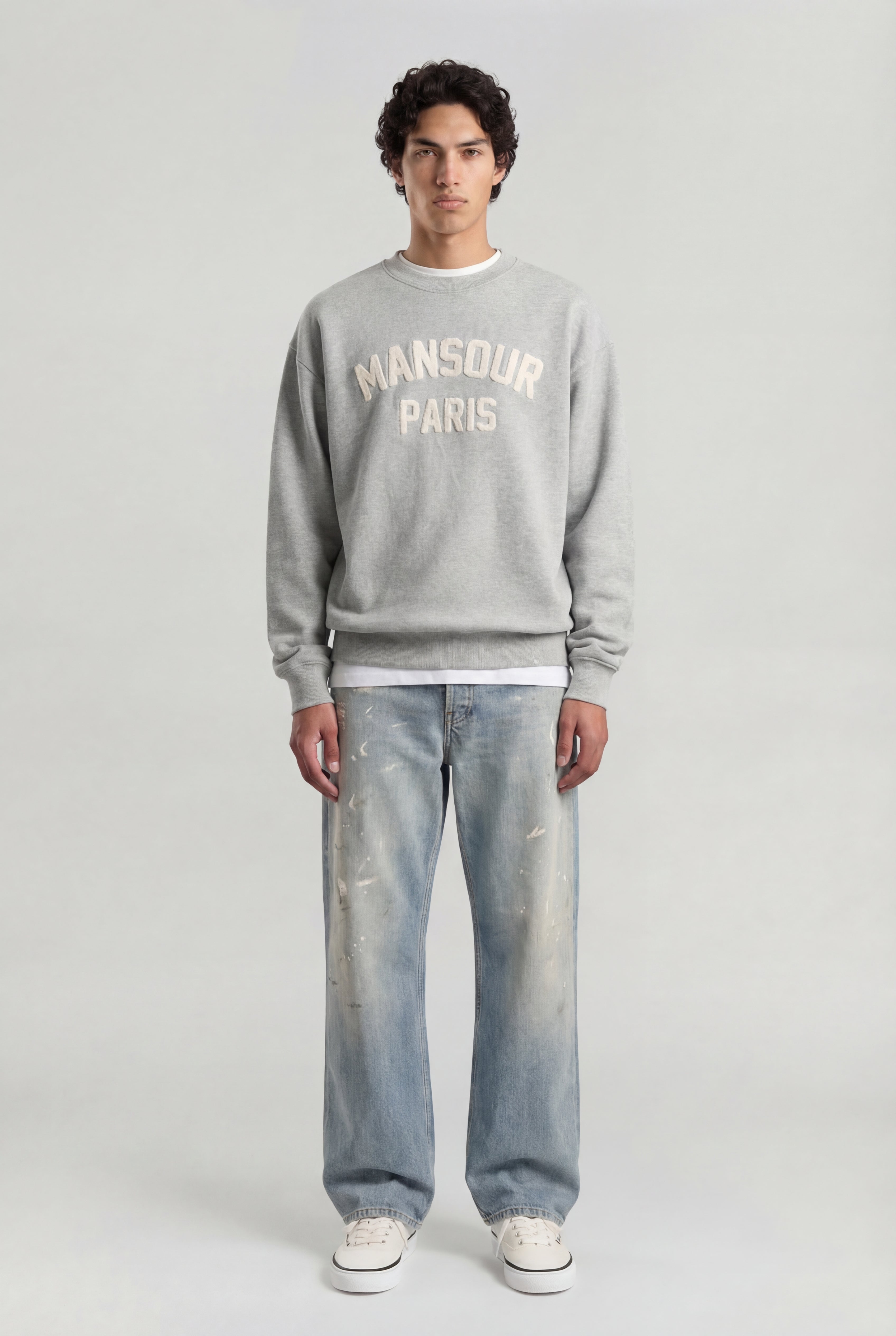 Paris College Sweater Heather Grey