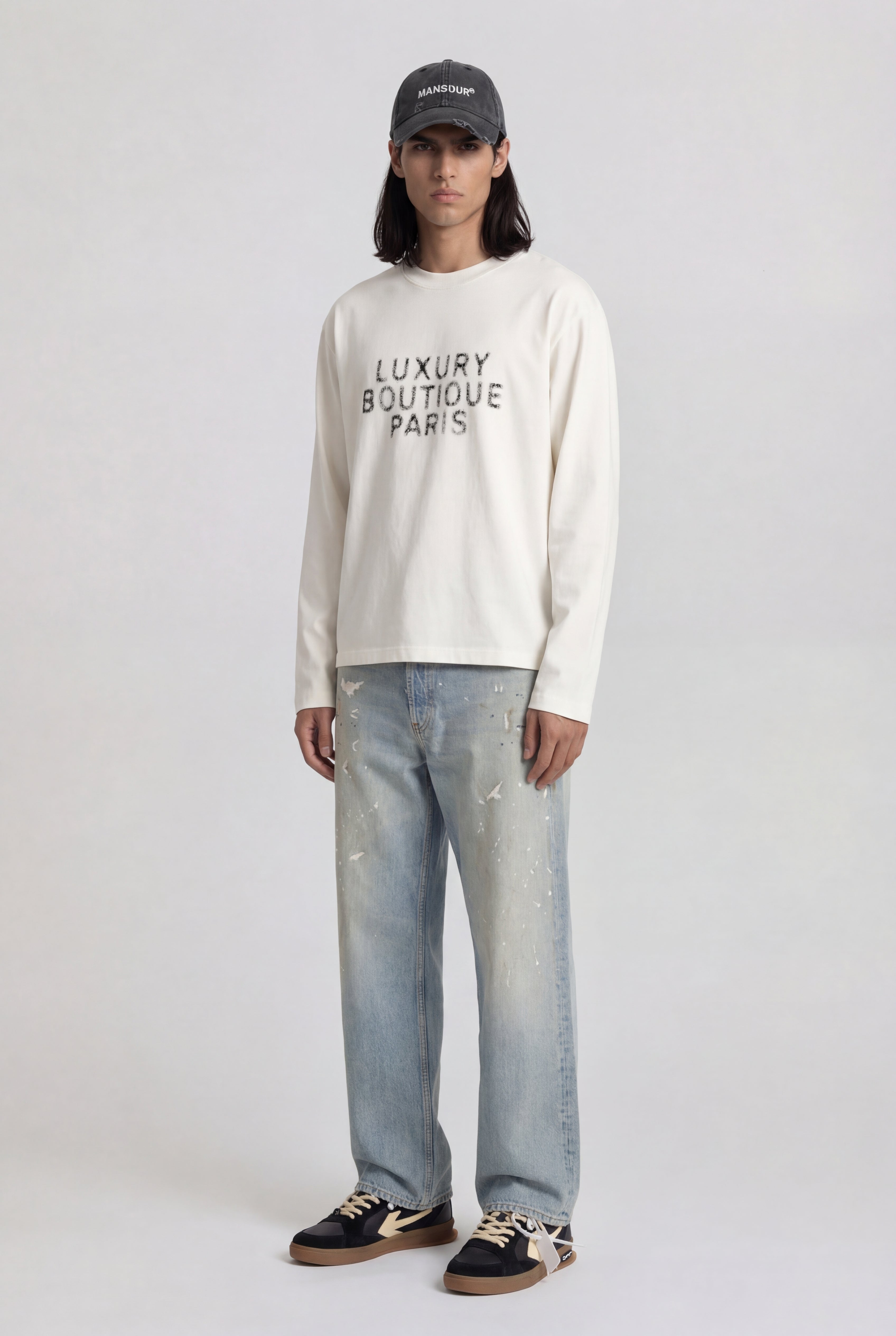 Luxury Boutique Longsleeve Vintage White