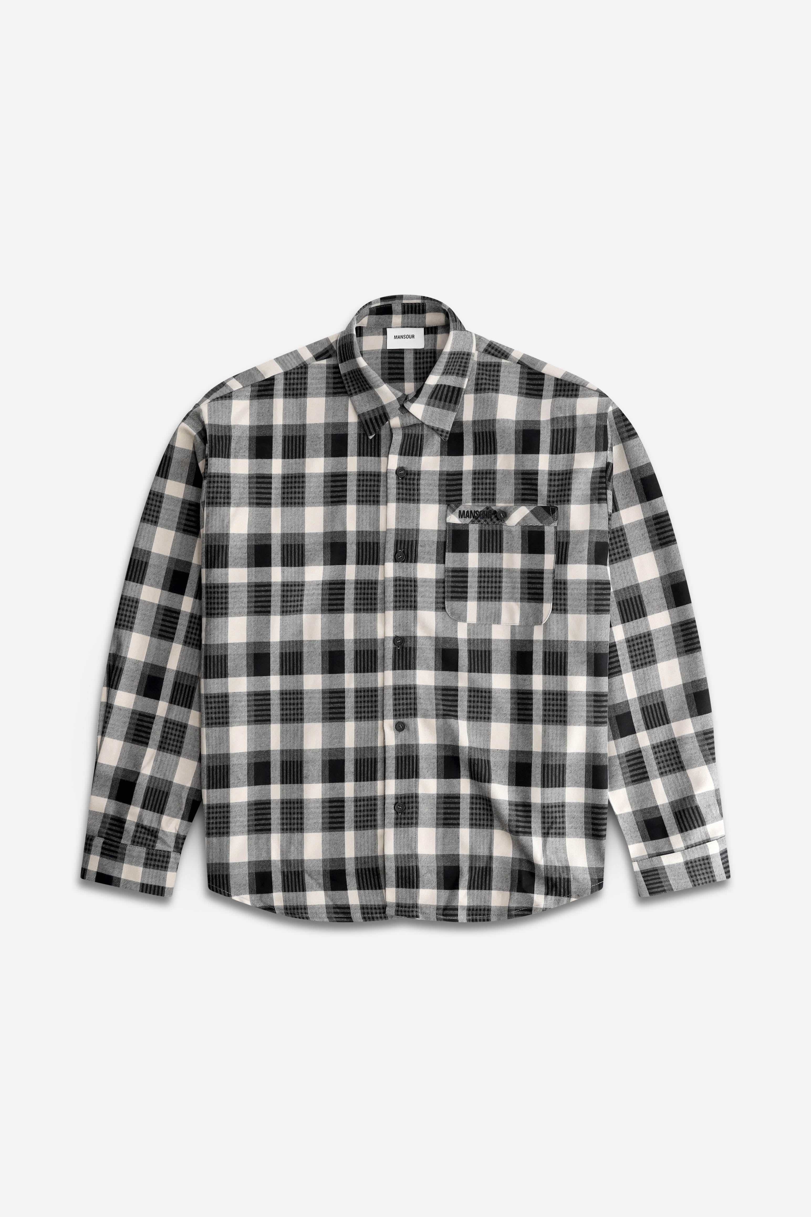 Checkered Overshirt Navy